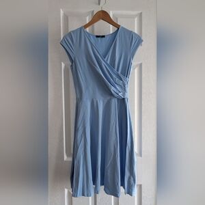 Laksmi Light Blue Fit & Flare Dress – M